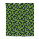 Water Lily Pads Pattern Print Polyester Shower Curtain
