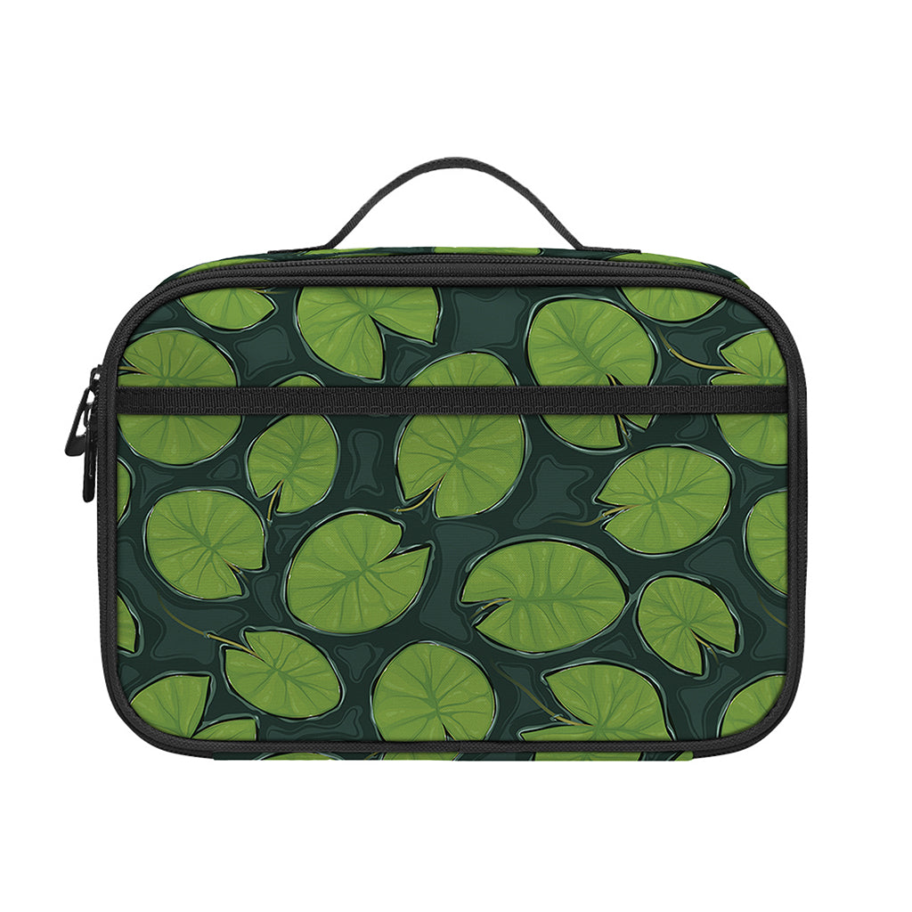 Water Lily Pads Pattern Print Portable Lunch Bag