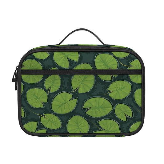 Water Lily Pads Pattern Print Portable Lunch Bag