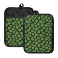 Water Lily Pads Pattern Print Pot Holders With Pocket