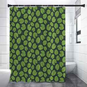 Water Lily Pads Pattern Print Premium Shower Curtain