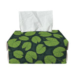 Water Lily Pads Pattern Print Rectangle Tissue Box Cover