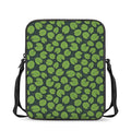 Water Lily Pads Pattern Print Rectangular Crossbody Bag