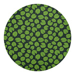 Water Lily Pads Pattern Print Round Blanket