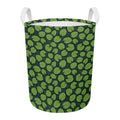 Water Lily Pads Pattern Print Round Laundry Basket