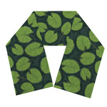 Water Lily Pads Pattern Print Scarf
