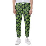 Water Lily Pads Pattern Print Scuba Joggers