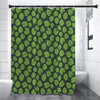 Water Lily Pads Pattern Print Shower Curtain