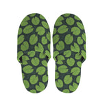 Water Lily Pads Pattern Print Slippers