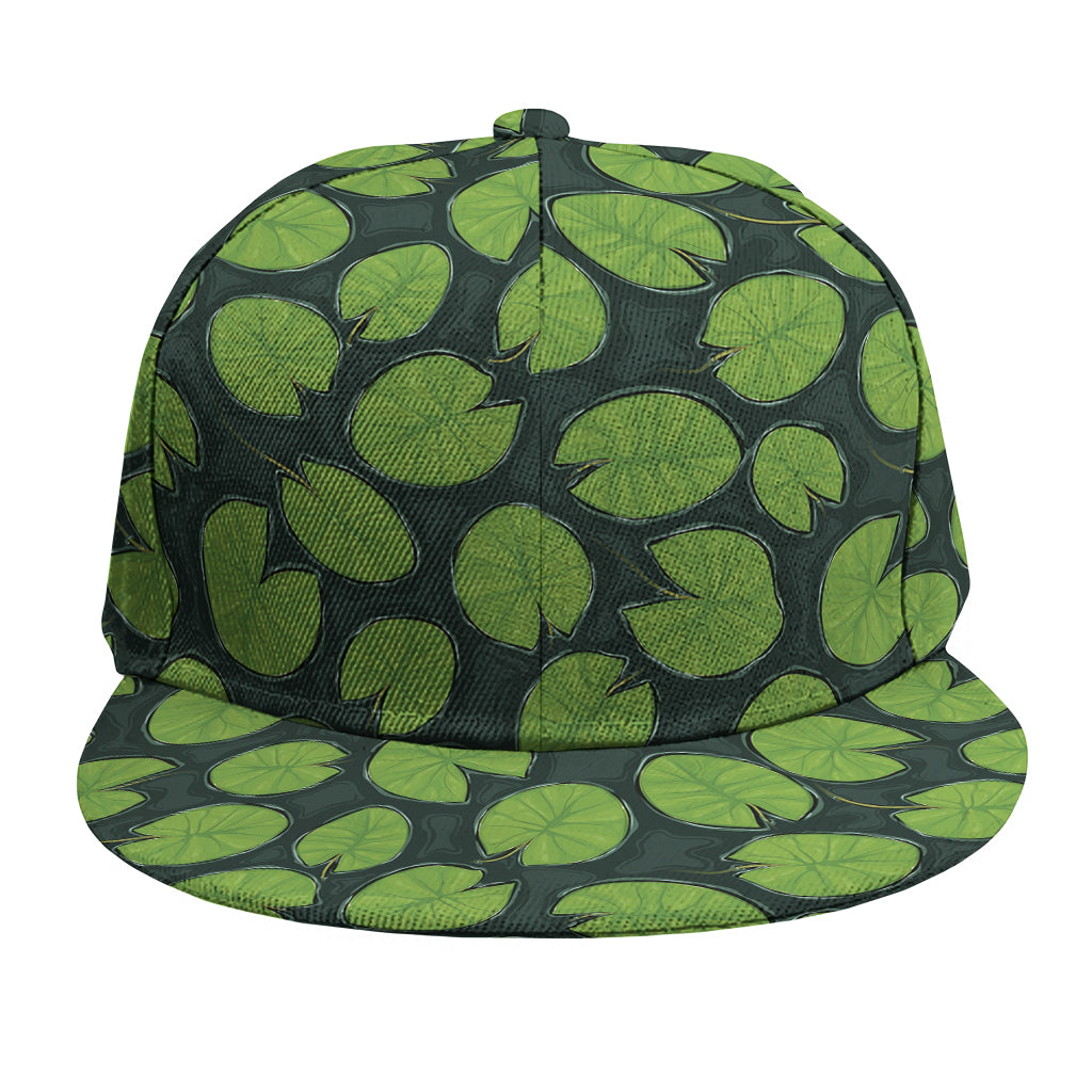 Water Lily Pads Pattern Print Snapback Cap