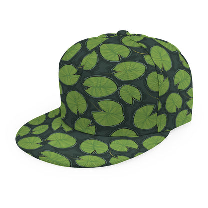 Water Lily Pads Pattern Print Snapback Cap