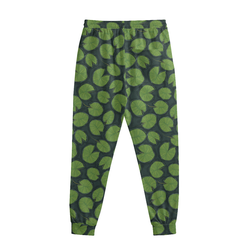 Water Lily Pads Pattern Print Sweatpants