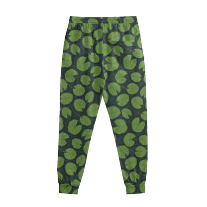 Water Lily Pads Pattern Print Sweatpants