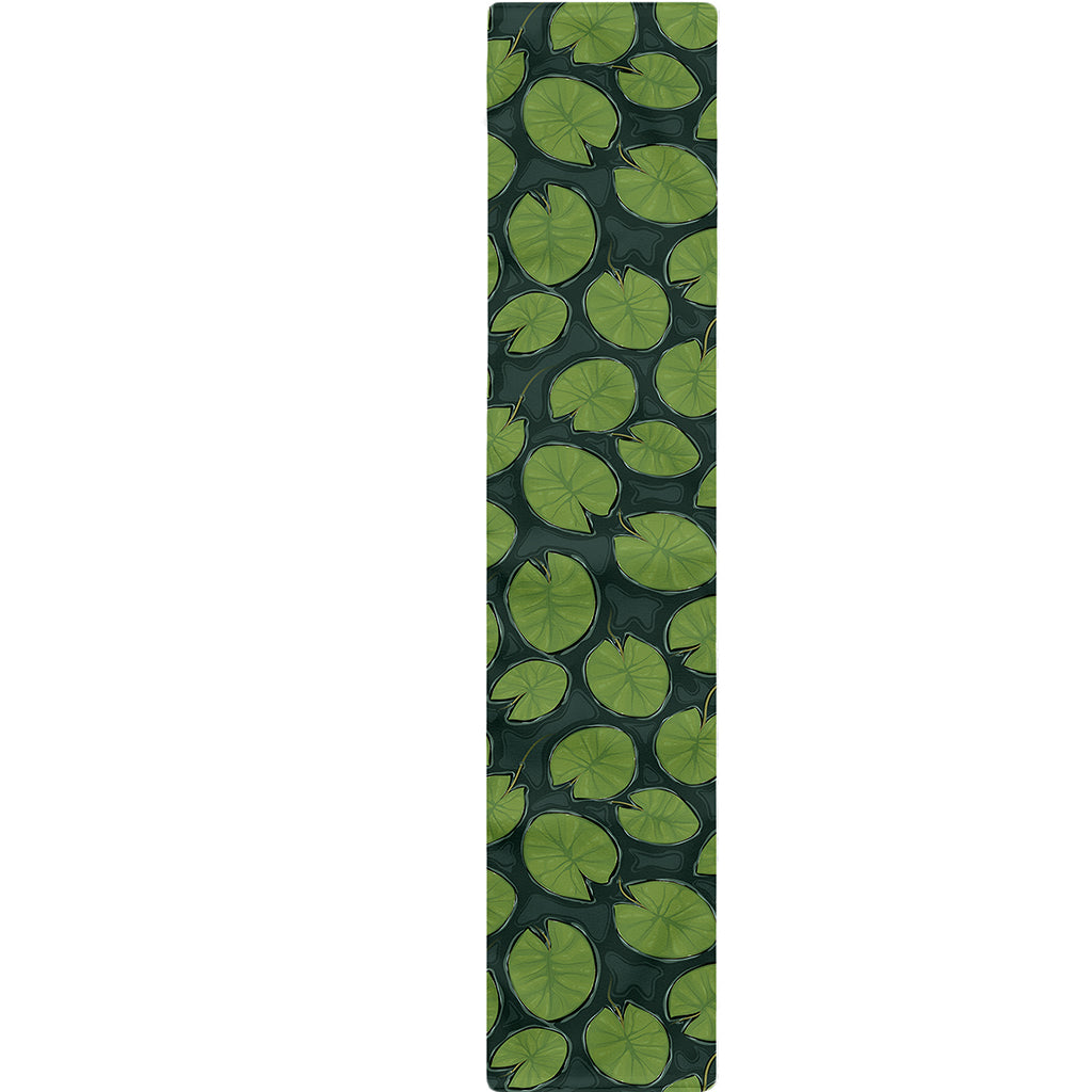 Water Lily Pads Pattern Print Table Runner