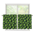 Water Lily Pads Pattern Print Tier Curtains