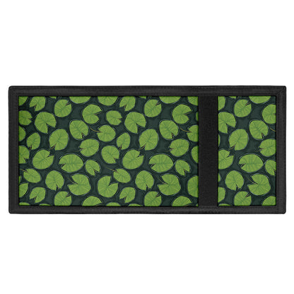 Water Lily Pads Pattern Print Trifold Wallet