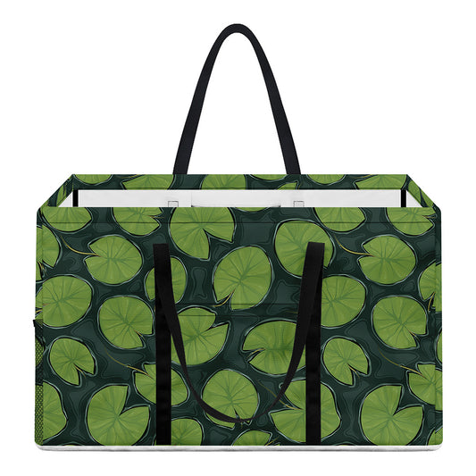 Water Lily Pads Pattern Print Utility Tote Bag
