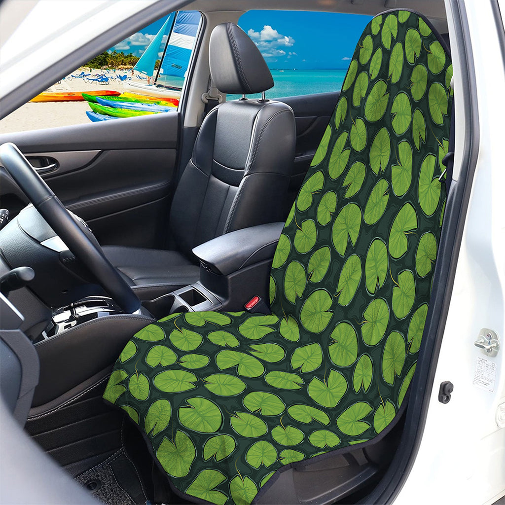 Water Lily Pads Pattern Print Waterproof Car Seat Cover