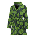 Water Lily Pads Pattern Print Women's Bathrobe