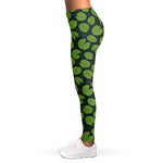 Water Lily Pads Pattern Print Women's Leggings
