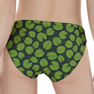 Water Lily Pads Pattern Print Women's Panties