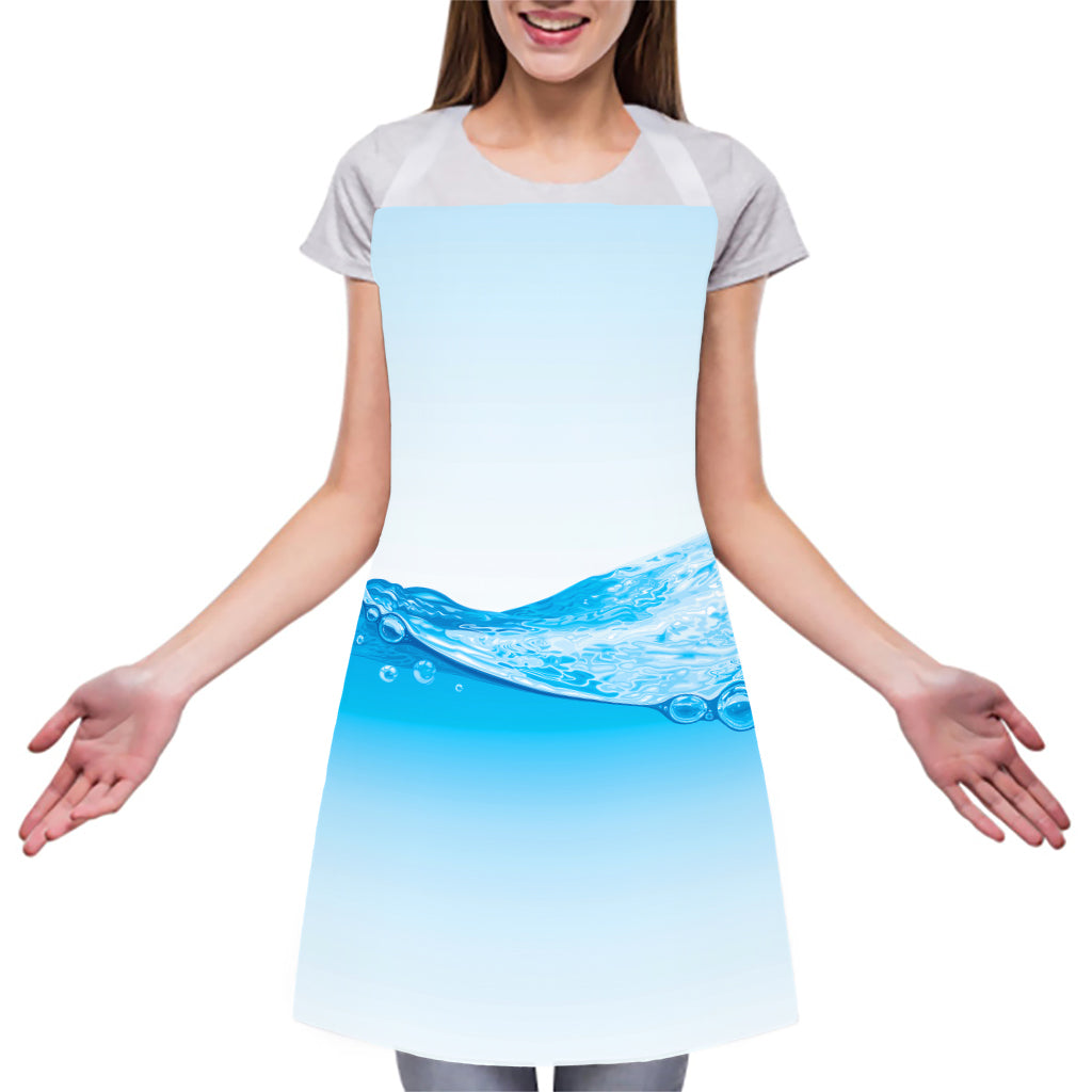 Water Wave Print Adjustable Apron
