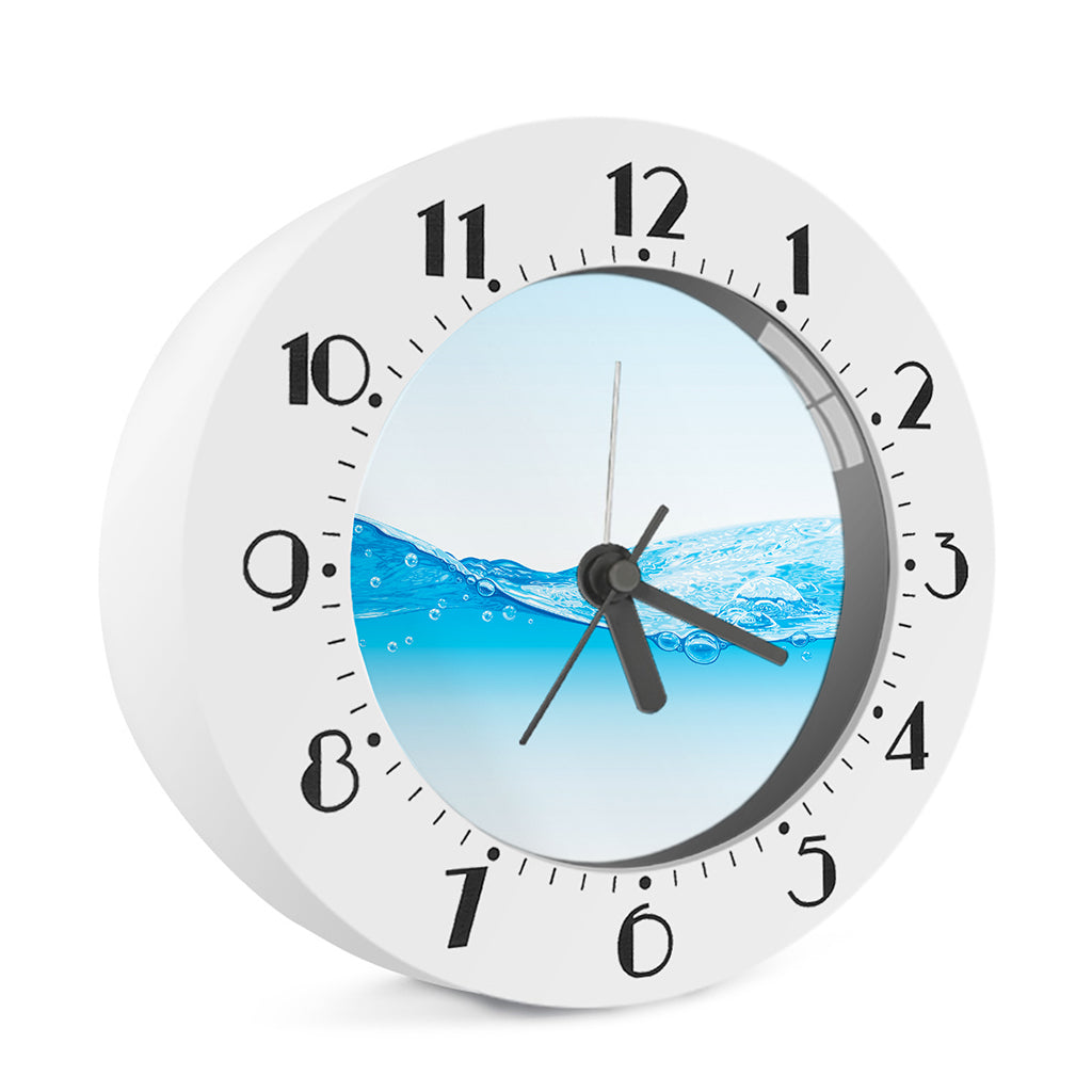 Water Wave Print Alarm Clock