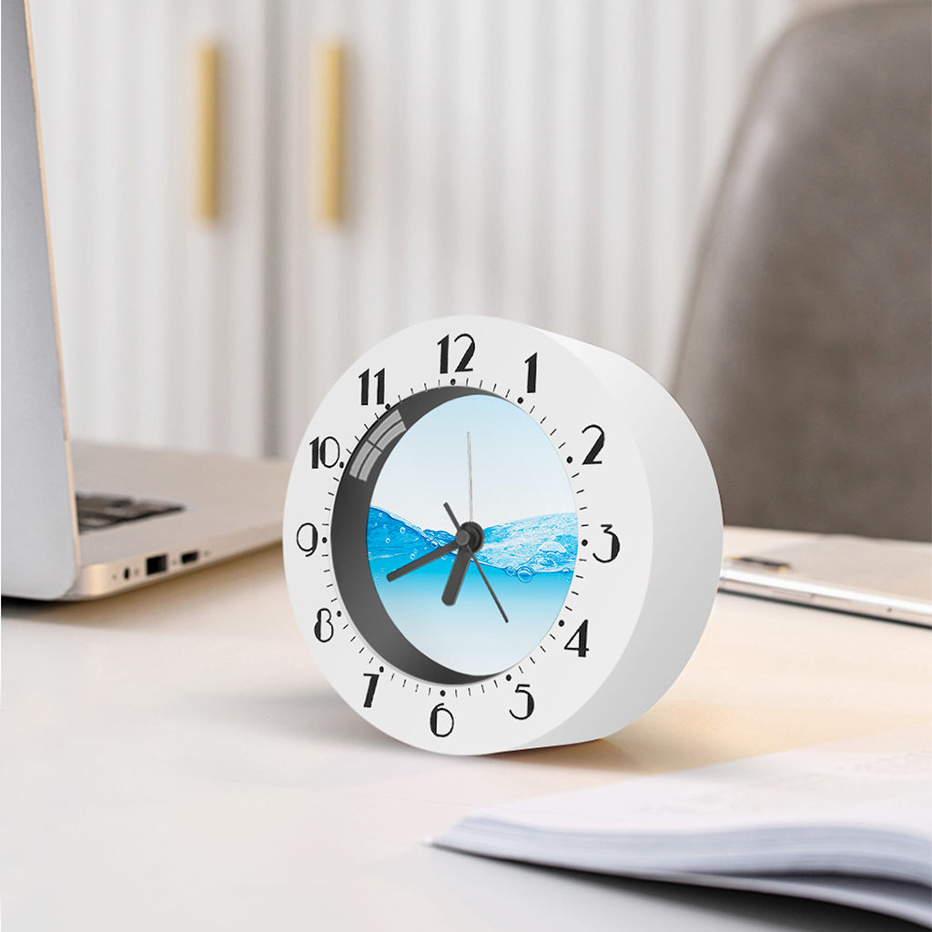 Water Wave Print Alarm Clock