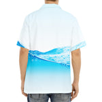 Water Wave Print Aloha Shirt