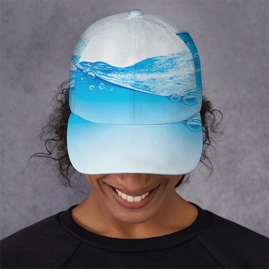 Water Wave Print Baseball Cap