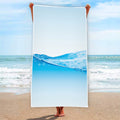 Water Wave Print Beach Towel