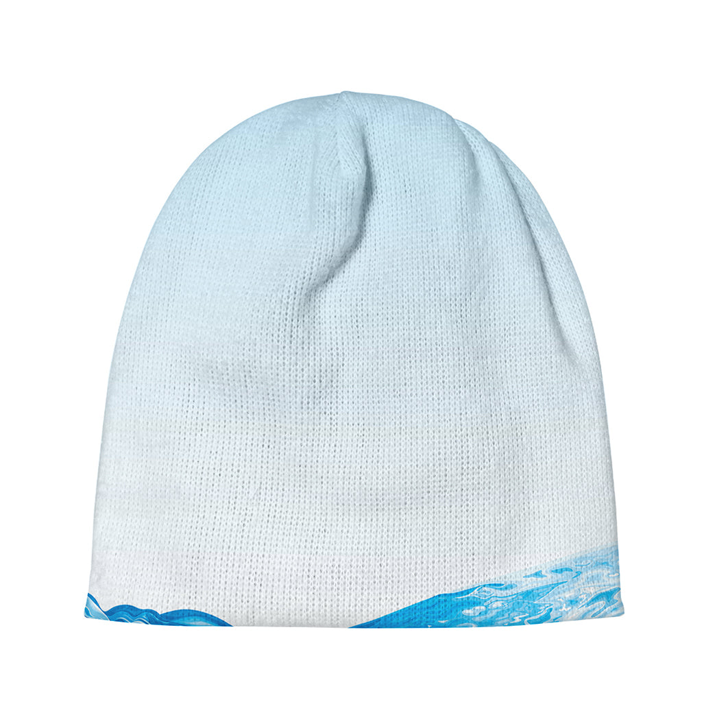 Water Wave Print Beanie