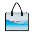 Water Wave Print Canvas Tote Bag