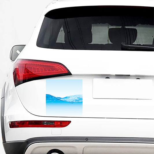 Water Wave Print Car Sticker