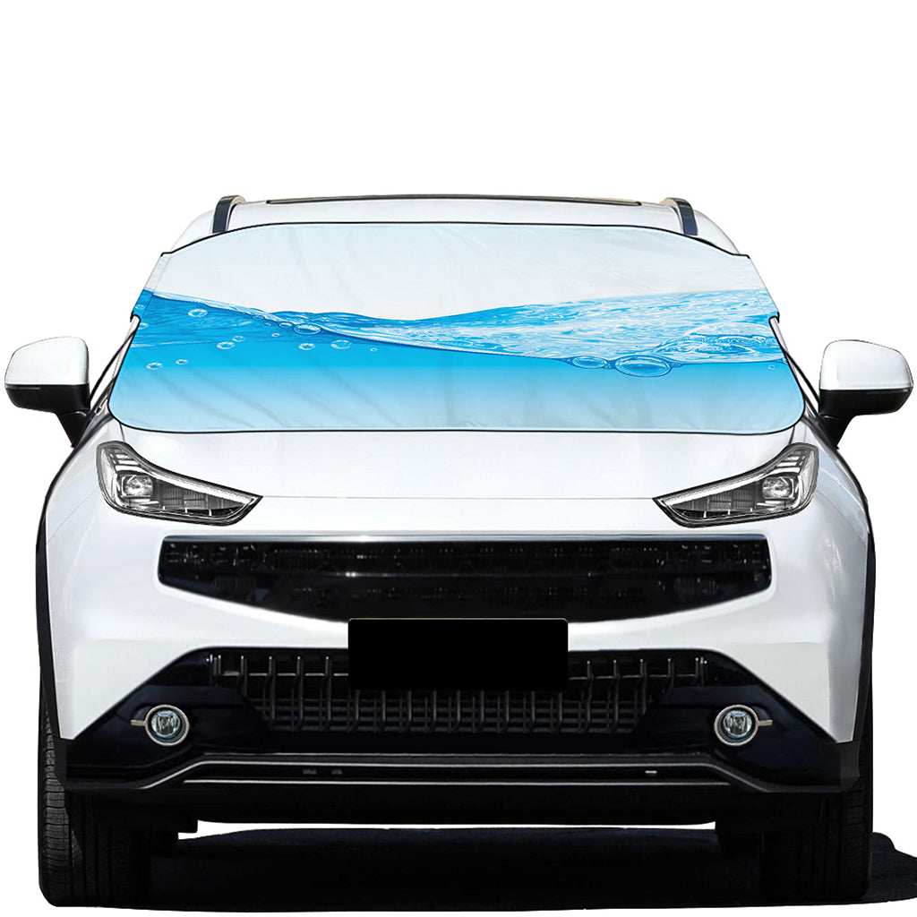 Water Wave Print Car Windshield Snow Cover