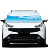 Water Wave Print Car Windshield Snow Cover