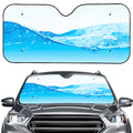 Water Wave Print Car Windshield Sun Shade