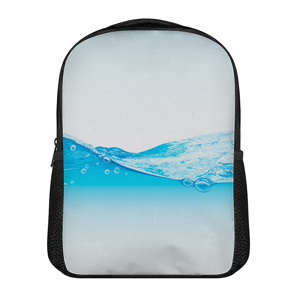 Water Wave Print Casual Backpack