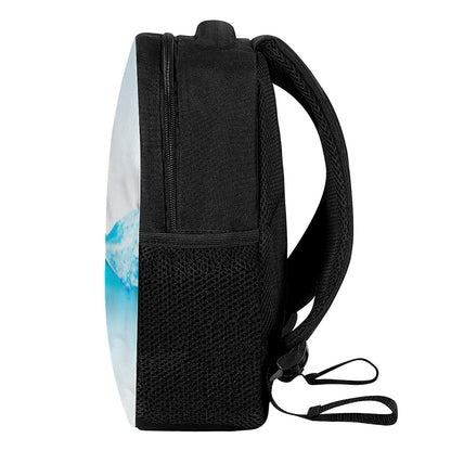 Water Wave Print Casual Backpack