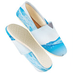 Water Wave Print Casual Shoes