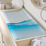 Water Wave Print Changing Pad Cover