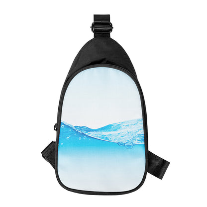 Water Wave Print Chest Bag