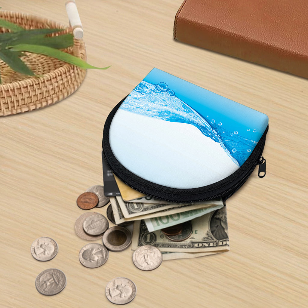 Water Wave Print Coin Purse