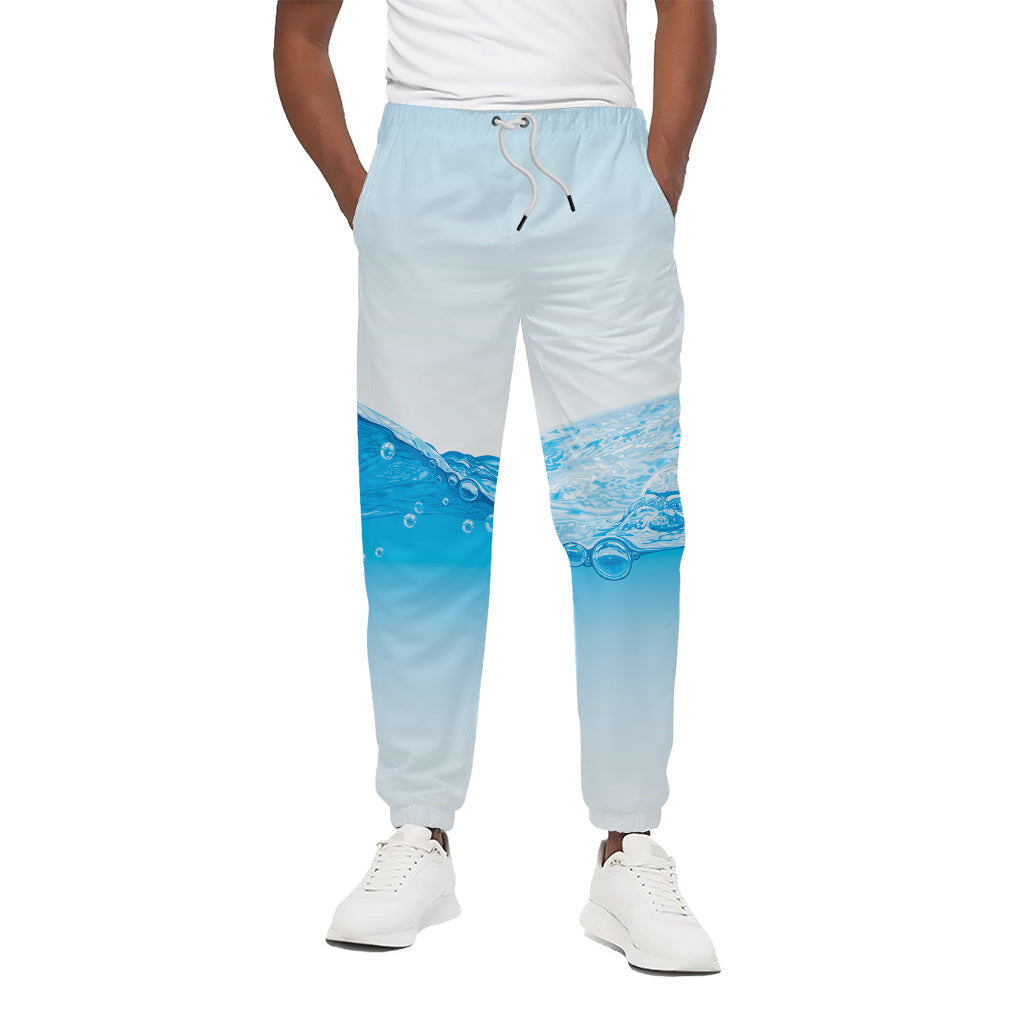 Water Wave Print Cotton Pants