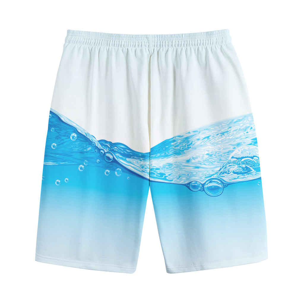 Water Wave Print Cotton Shorts