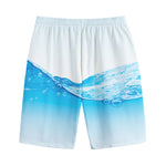 Water Wave Print Cotton Shorts