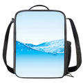 Water Wave Print Crossbody Lunch Bag