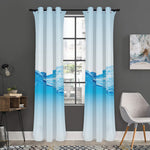 Water Wave Print Curtain