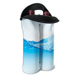 Water Wave Print Double Neoprene Wine Tote