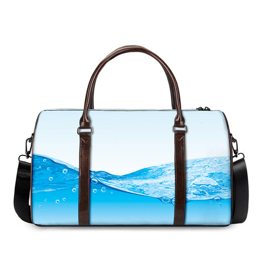 Water Wave Print Duffle Bag